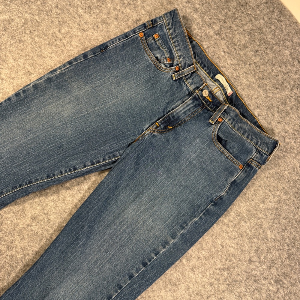 Levis 515 Bootcut Jeans Womens Blue Denim Mid Rise Stretch Pants 1029